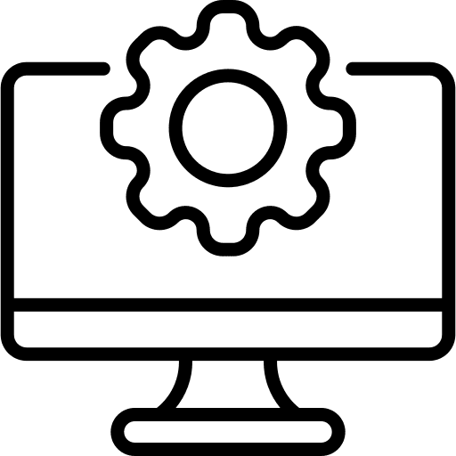 Settings system settings monitor icon