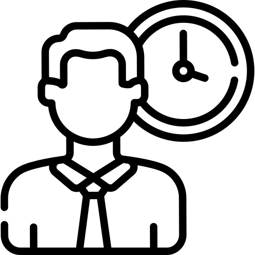 Work time people clock meeting icon Work time people clock meeting icon
