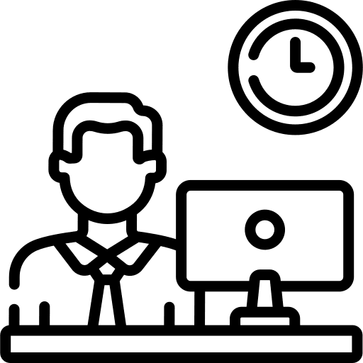 Worker working time worker schedule icon