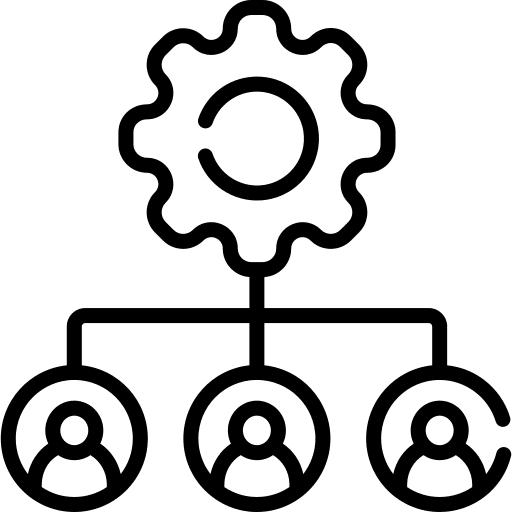 Management manager gear people icon Management manager gear people icon