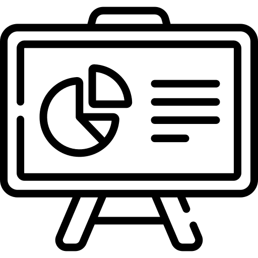 Presentation graphic chart business icon Presentation graphic chart business icon