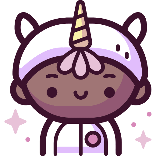 Unicorn celebration avatar man icon