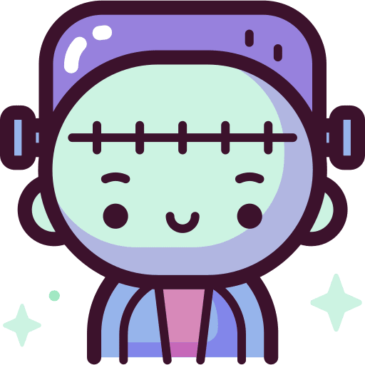 Frankestein halloween costume character icon