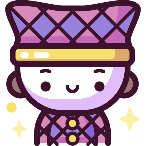 Harlequin halloween scary character icon