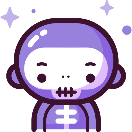 Skeleton avatar halloween character icon