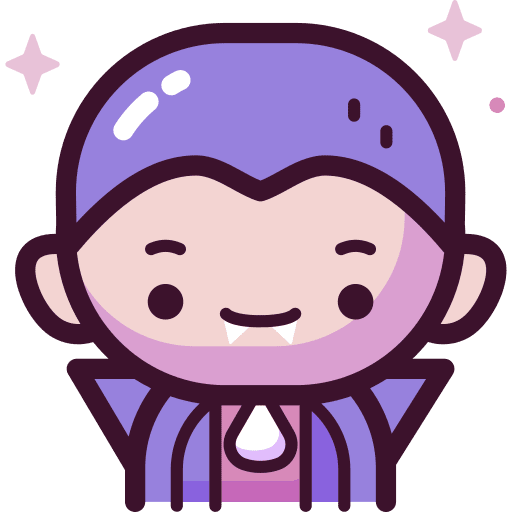 Vampire scary halloween dracula icon