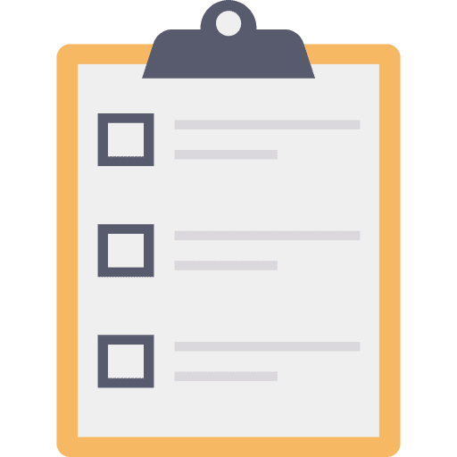 Clipboard list paper criteria icon