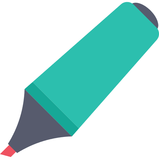 Highlighter permanent education marker icon