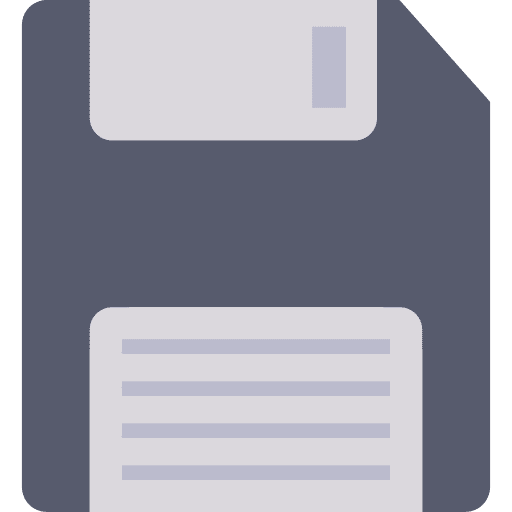 Floppy disk technology electronics save file icon