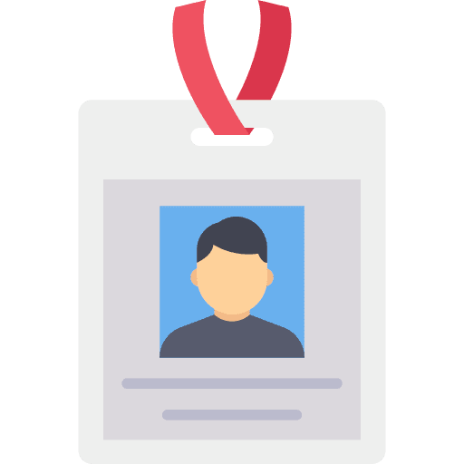 Id card employee files and folders id card icon