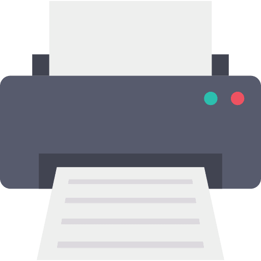 Printer print technology paper icon