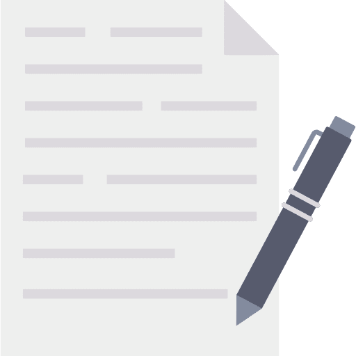 Paper pen files and folders definition icon