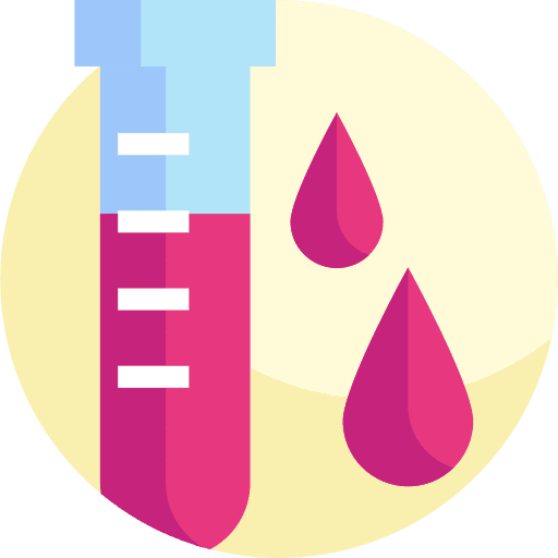 Blood test research blood sample test tube icon Blood test research blood sample test tube icon