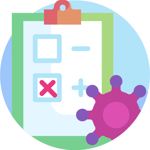 Covid test result positive virus icon