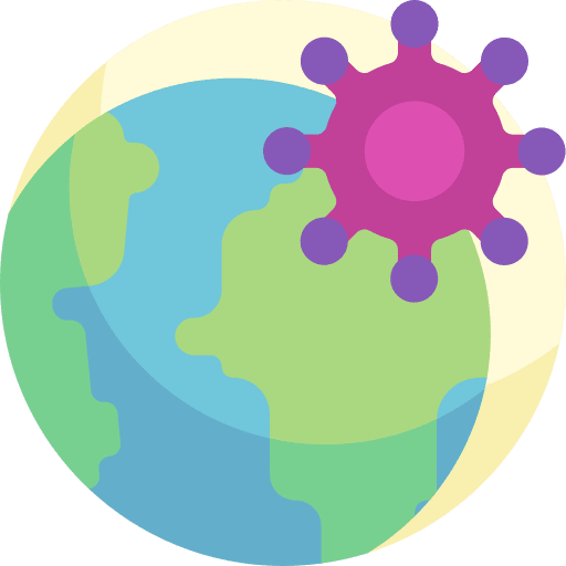 Pandemic world contagious coronavirus icon Pandemic world contagious coronavirus icon