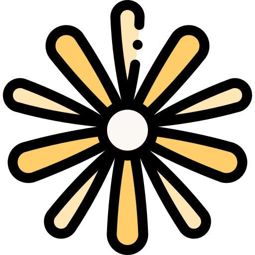 Aster flower blossom botanical icon