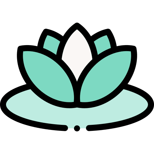 Lotus blossom botanical petals icon
