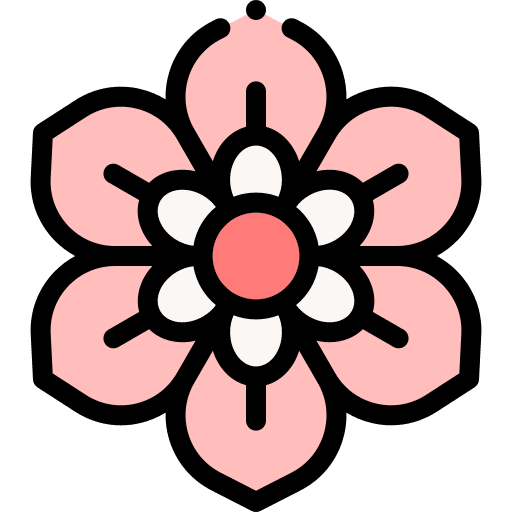 Moon botanical blossom petals icon