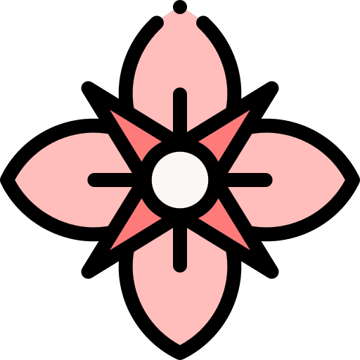Clematis botanical blossom petals icon