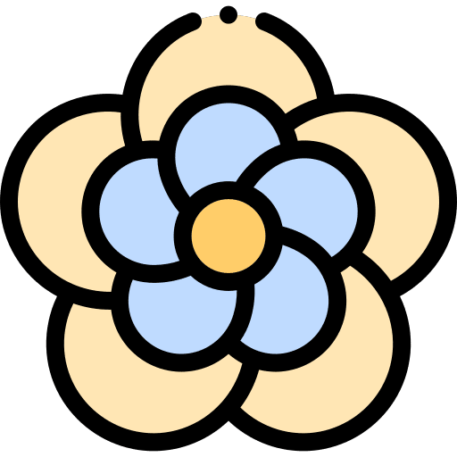 Clematis petals nature botanical icon