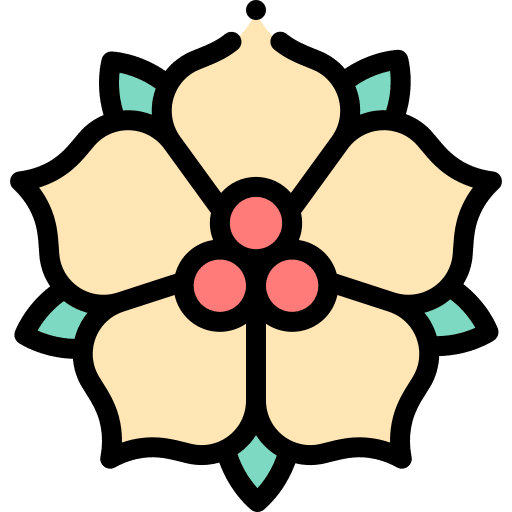 Poinsettia botanical flower nature icon