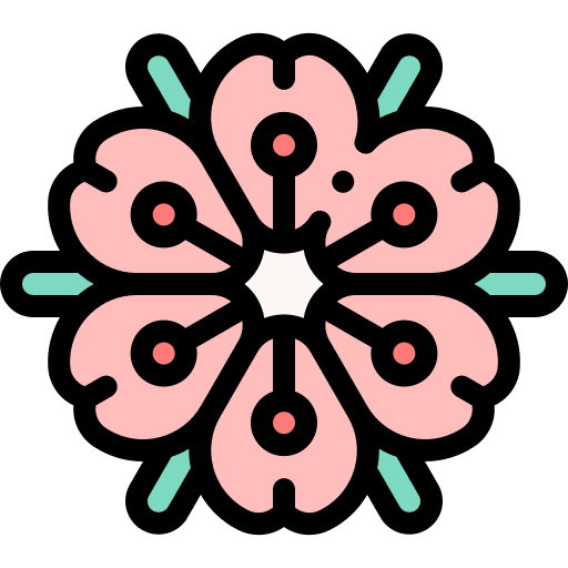 Spider botanical petals flower icon