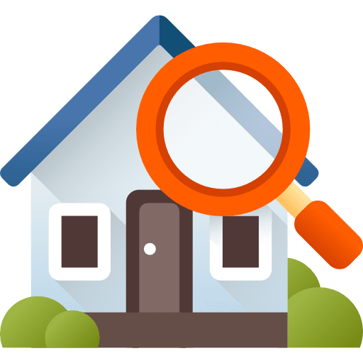 Search home property magnifying glass icon