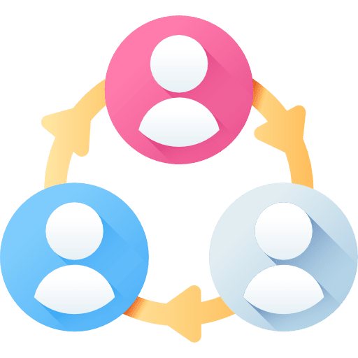 Agency networking cycle business icon