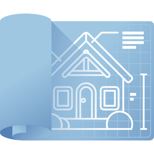 Blueprint real estate files and folders map icon