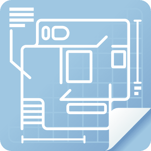 House plan real estate design files and folders icon