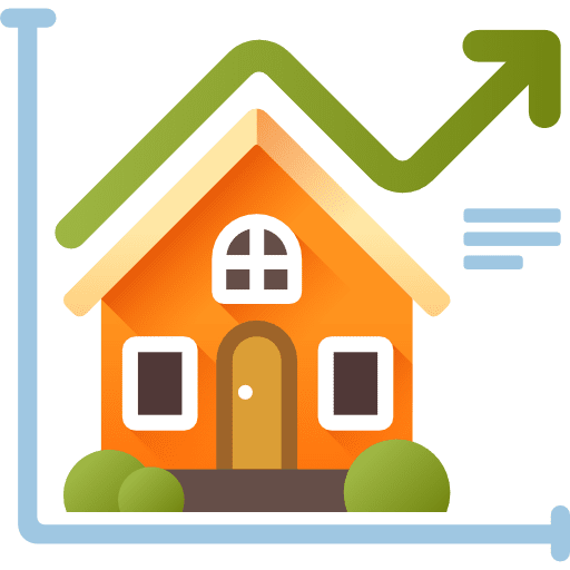 Profit real estate mortgage business and finance icon