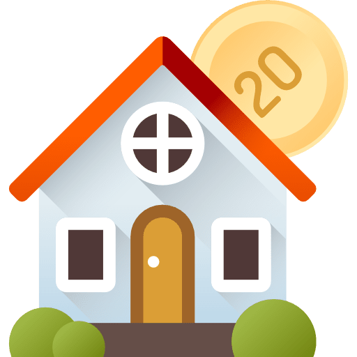 Property buy currency architecture icon