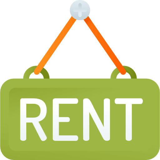Rent home rental house icon