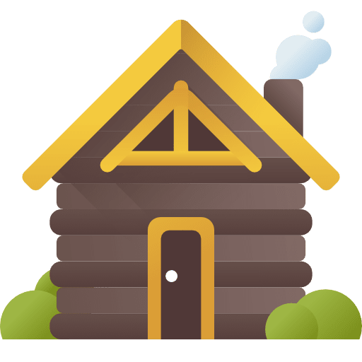 Cabin residential house real estate icon