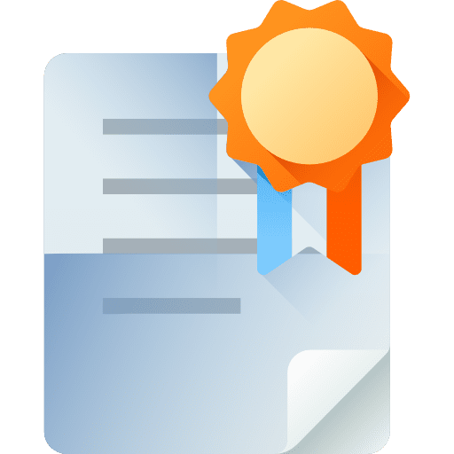 Certificate patent property interface icon