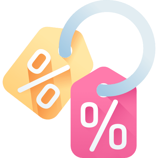 Price percentage discount price tag icon