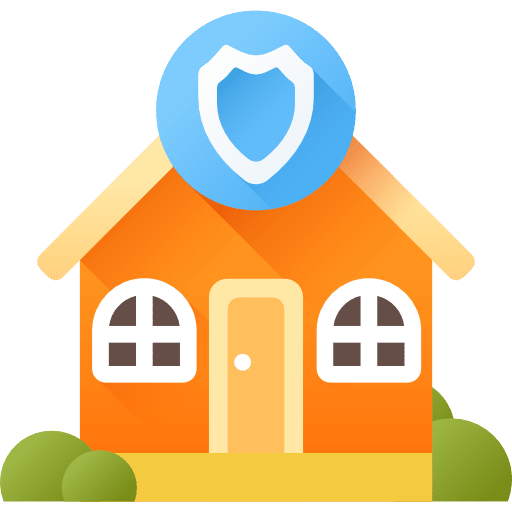 Protection building shield real estate icon