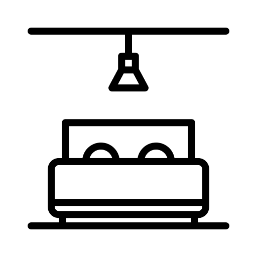 Bedroom bedroom comfortable furniture and household icon