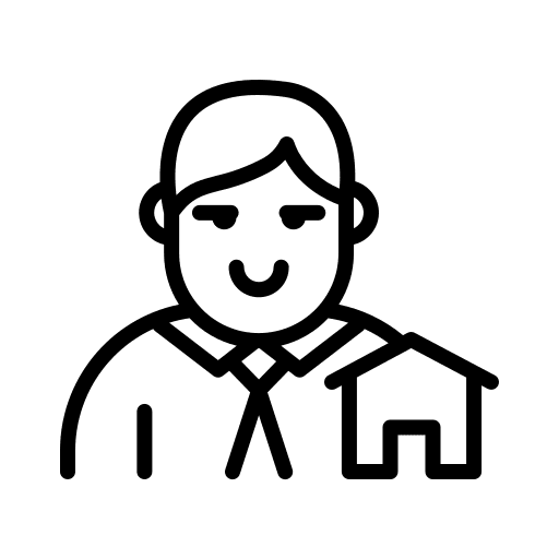 Broker stock tie glasses icon