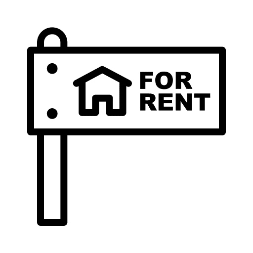 For rent real estate commerce commercial icon