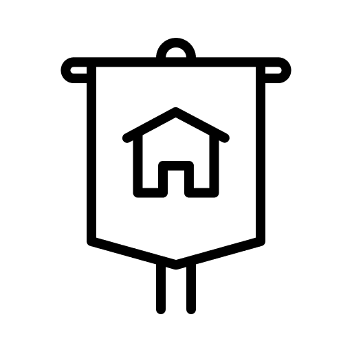 For sale signaling real estate for sale icon