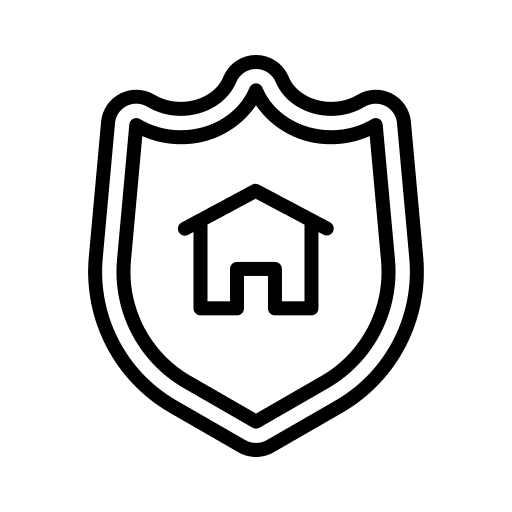 Protection home insurance buildings property icon