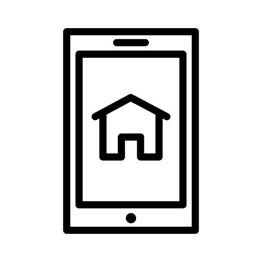 Real estate real estate technology smart house icon