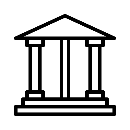 Building museum banks banking icon