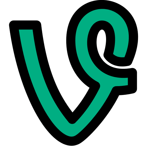 Vine social media network logo icon