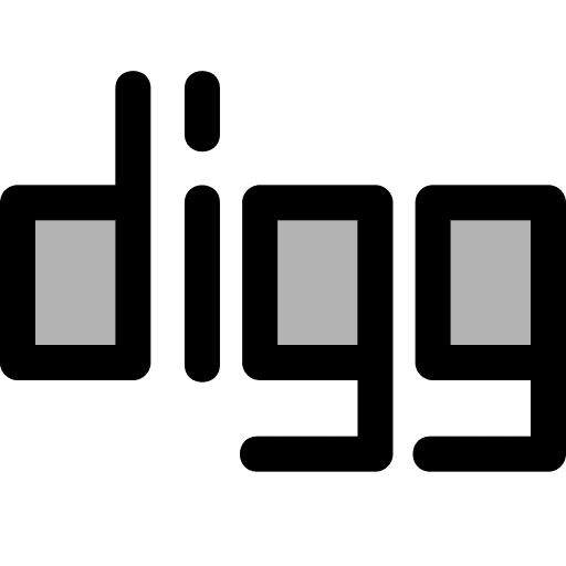 Digg network logo social media icon