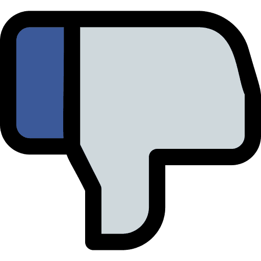 Dislike disadvantage thumb down dislike icon