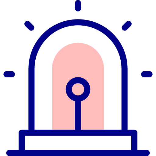 Alarm security alert siren icon