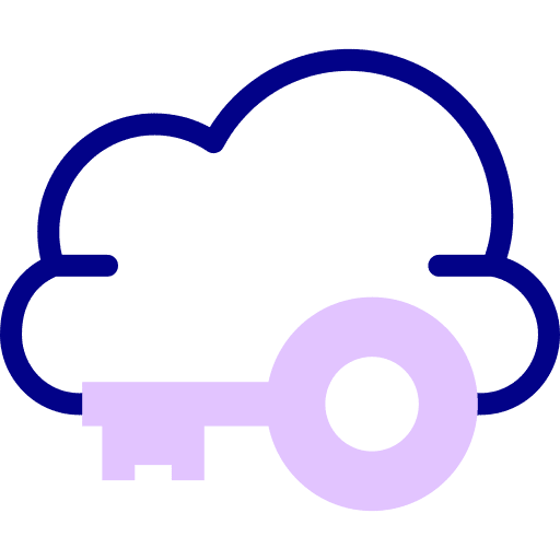 Key multimedia multimedia option cloud computing icon