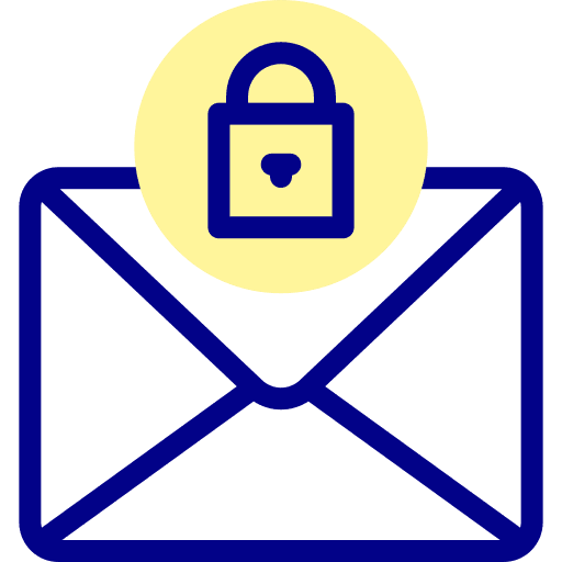 Lock secret letter confidential email icon